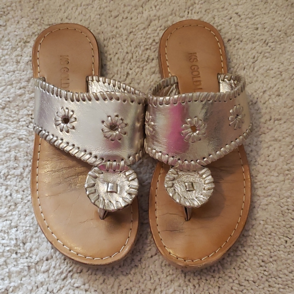 Girls 1M silver KS gold label sandal